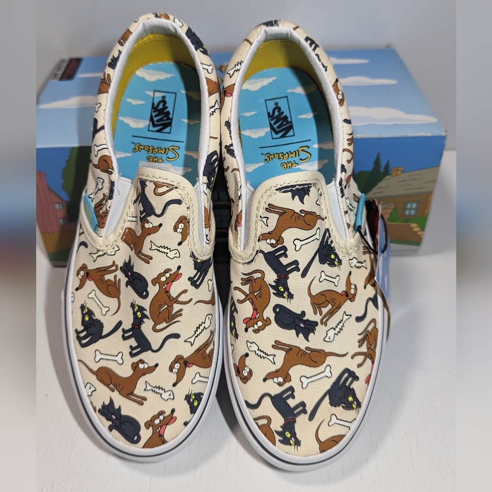 Vans Kids Classic Slip-On The Simpsons Family Pets Size 3.0 K